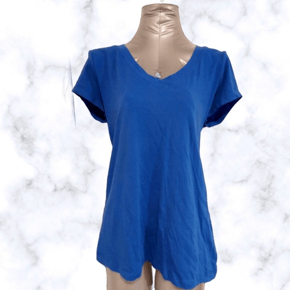 Royal Blue V-Neck Short Sleeve T-Shirt